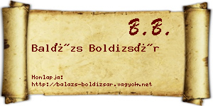 Balázs Boldizsár névjegykártya